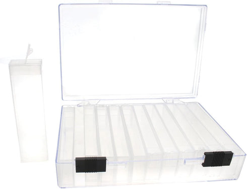The Beadsmith Personality Case - Clear Storage Organizing System 6.25 x 4 x 1.4 inches - Includes 12 flip top Boxes 1 x 3.75 inches each, for orga...