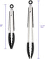 2 Pack Black Kitchen Tongs, Premium Silicone BPA Free Non-Stick Stainless Steel BBQ Cooking Grilling Locking Food Tongs, 9-Inch & 12-Inch...