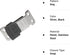 Herm Sprenger ClicLock Fastener Stainless Steel Buckle for Prong Dog Training Collar & Quick Release with Easy Buckle for Medium Large Dogs (3.0/3...