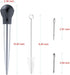 Turkey Baster for Cooking, Stainless Steel Turkey Baster Syringe with Cleaning Brush and Marinade Injector, Black...