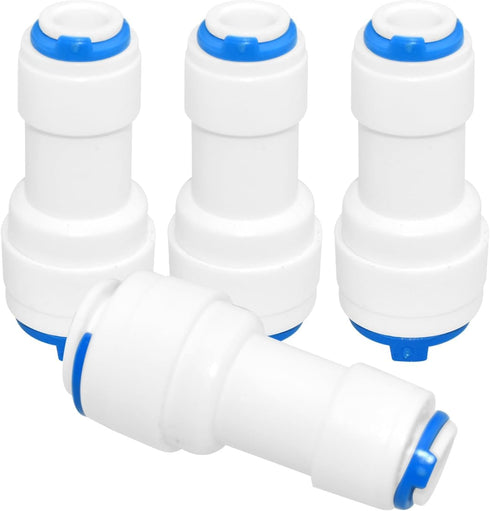 4 pack 1/4inch to 3/8inch OD Quick Straight Push Connector,1/4 quick connect fittings for RO Water Systems Purifiers Filters...