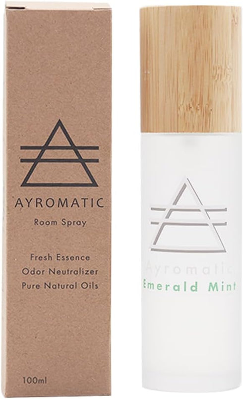 Ayromatic Emerald Mint Smoke Odor Eliminator Spray and Air Freshener, 100ml - Natural Ingredients, Non Aerosol, Odor Relief...