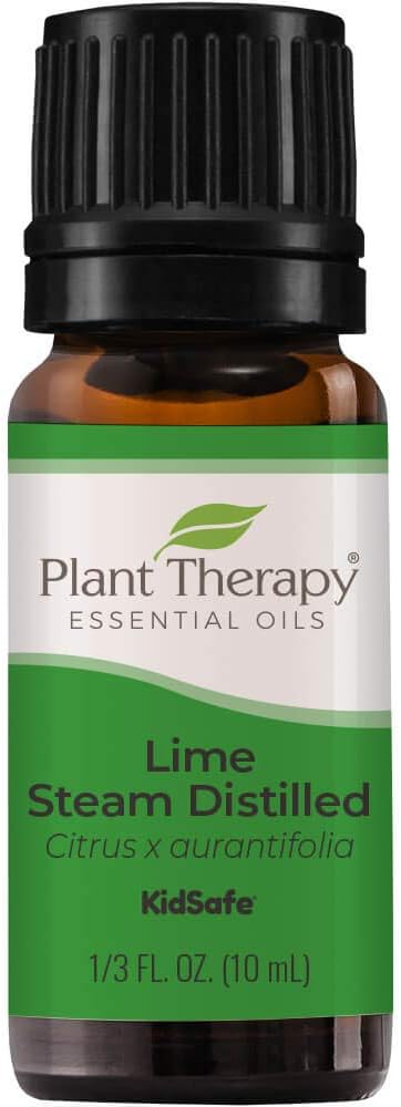 Plant Therapy Lime Steam Distilled Essential Oil 10 mL (1/3 oz) 100% Pure, Undiluted, Therapeutic Grade...