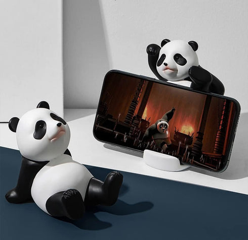 Phone Stand Desk Accessories Resin Panda Figurines Home Decor Decorative Tabletop Ornaments Cute Phone Holder...