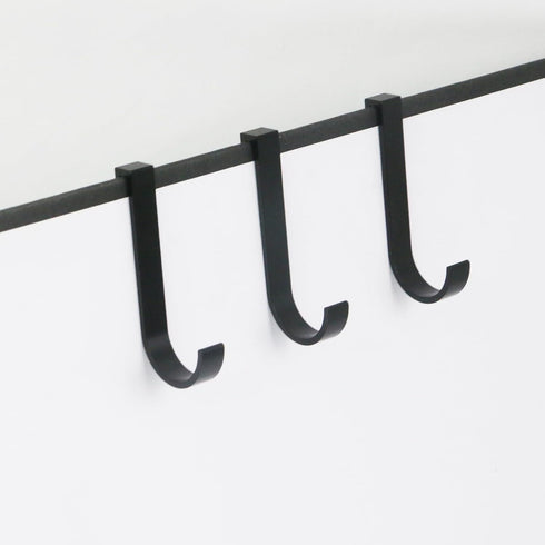10pcs Solid S Hooks Aluminum Alloy Small Hooks Black Wire Shelf Hooks for Hanging Pots, Pans, Plants, Coffee Mugs, Kitchen Utensils, 2.28"×0.29"×1...