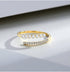 Elegant Pearl Open Stacking Ring Sterling Silver S925 Yellow Gold Crystal CZ Eternity Engagement Statement Rings Wrap Tail Finger Band for Women G...