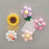 5 PCS Cute Flower Fridge Magnets, Cartoon Daisy Sunflower Cherry Blossom Refrigerator Magnets, Colorful Flower Magnets Office Home Kitchen Whitebo...