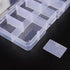 15 Grids Plastic Tray Clear Plastic Beads Storage Boxes with Movable Dividers, Jewelry Organizer for Craft Beads Fishing Hooks(Orange white Buckle...