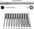 11PCS Torx Head Screwdriver Bit 1/4 inch Hex Shank S2 Steel 100mm Length Magnetic Security Screwdriver Set T6-T40 Star Screwdriver Bits Electric t...