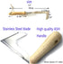 Chiloskit Stainless Steel Wood Handle Crack Weed Puller Tool Machete Hook Knife Yard Lawn Tool (Wood Hand)...