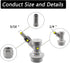 PERA Corny Keg Ball Lock Gas Disconnect MFL 1/4, Include 5/16 Swivel Nuts, 2 Free Worm Clamps for Homebrewing...