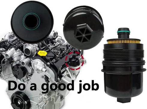68507598AA Eco-diesel Engine Oil Filter Replacement for 2020 2021 Jeep Wrangler JL / 2021 Jeep Gladiator / 2020 2021 Ram 1500 3.0L Diesel 68498720...
