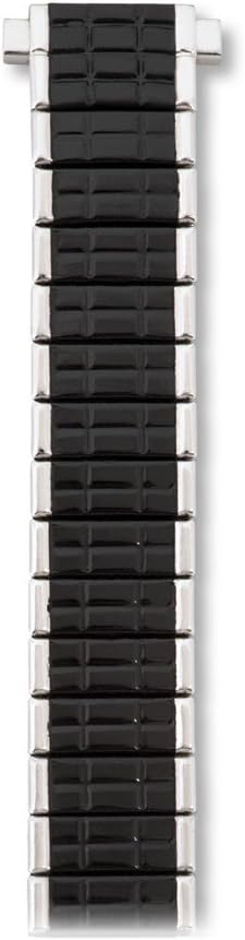 Speidel Women’s Stainless Steel Stretch Watch Band, Black-Silver Replacement Strap,10-13mm, Straight Adjustable End...