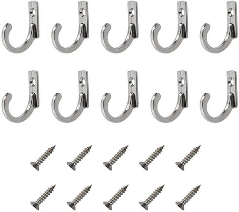 10 Pieces Zinc Alloy Antique Wall Mounted Delicate Small Hooks with Screws for Home Hanging Keys Hanging Towel Hanging Hat Coat Kitchen Supplies e...