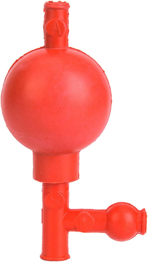 Hapivida Pipetting Ball, 3 Openings Lab Rubber Suction Bulb Quantitative Rubber Pipette Filler Lab Suction Ball for Industrial Mineral Agricultura...