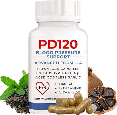 Blood Pressure Support Supplements, Black Garlic Extract with COQ10 - Blood Pressure Supplements, - 60 Capsules...