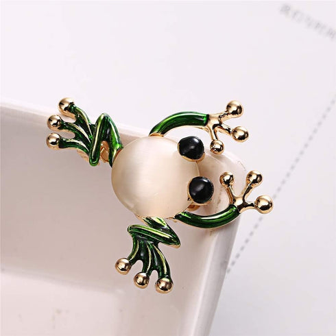 Durable Cute Frog Insect Brooch Colorful Wedding Brooch Fashion Jewelry Gift Beige...