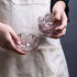 4pcs Glass Sakura Shape Small Seasoning Dishes Dipping Bowls Appetizer Plates,3.4inch...