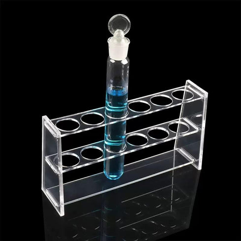 Test Tube Holder 6 Wells Test Tube Rack, Acrylic Lab Stand Rack for 10ml Centrifuge Tubes Clear (10ml, 6 Wells)...