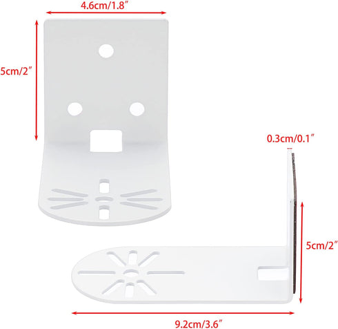 Sumnacon 3PCS Wall Mount Camera Shelf- Metal Small Wall Shelf with Adhesive,Universal Small Floating Shelf for Security Cameras, Speakers,White...