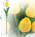 BOMAROLAN Artificial Tulip Fake Holland Mini Tulip Real Touch Flowers 24 Pcs for Wedding Decor DIY Home Party (Yellow)...
