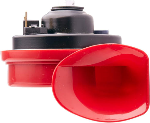 HELLA 007424001 Red Trumpet Low-Tone Horn with Bracket, 12 V, 400 Hz (Universal Fit)...