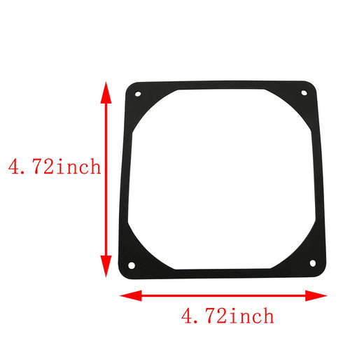 2pcs 120mm Black Antivibration Rubber Fan Gasket 120 x 120 mm 12cm Shock Absorption Pad for Computer PC Case, Black...