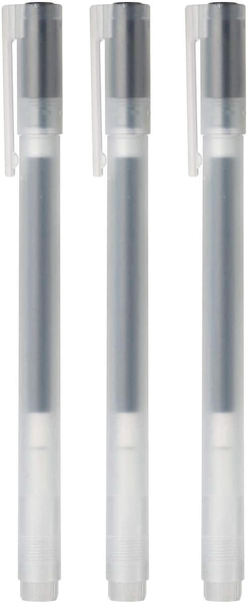 MUJI Gel Ink Ball Point Pen, Black, 0.7mm, Pack of 3 (Japan Import)...