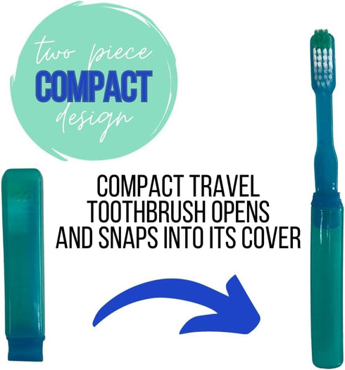 Dental Travel Kit with Travel Toothbrush, Travel Sized Toothpaste, Mouthwash and Floss in a Reusable Zipper Pouch, Ideal for Traveling (TSA Approv...
