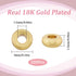 SUNNYCLUE 1 Box 200Pcs Gold Spacer Beads 4mm Real 18K Gold Plated Brass Heishi Disc Bead Flat Round 1.5mm Thick Metal Rondelle Beads Bulk Golden L...
