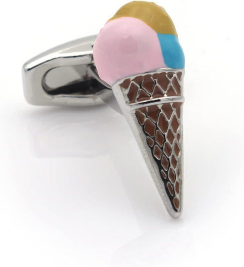 Ice Cream Cone with Three Ball Cufflinks...