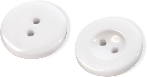 12 Pcs White Lab Coat Buttons 2 Hole White Buttons 30L Sewing Buttons 0.75 inch Uniform Buttons Decotative Buttons Glossy Plastic Buttons for Lab ...