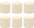 Stonebriar 6 Pack Tall 3 x 3 Inch 18 Hour Long Burning Unscented Ivory Wax Pillar Candles...