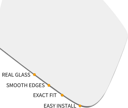 X AUTOHAUX Mirror Glass Heated with Backing Plate Passenger Side Right Side Rear View Mirror Glass for Mercedes-Benz GL320 GL450...