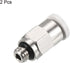PATIKIL M5 Push to Fit 3mm OD Hose Connect Fittings, 2 Pack Straight Coupling Adapter for Gas Pneumatic Air Flow Transition, White & Silver Tone...