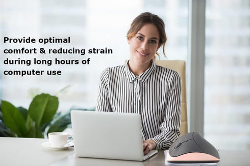 Wireless Mouse Pink Left Handed Mouse Ergonomic Vertical Left Hand 6 buttons USB Optical Ergo Carpal Tunnel Cordless Lightweight Small Mice for PC...