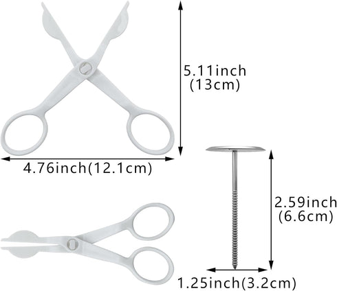 4 Pack Cake Flower Decorating Set Flower Nail and Flower Lifters Stainless Steel Flower Nails Kitchen Baking Cake Cream Icing Decoration Tools for...