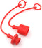 Hydraulic Coupler Dust Cap Plug Set 1/2 ISO-B,CEKER Hydraulic Dust Covers Male Female Quick Connects Fittings,Red Cap with Retention Ring Keeps Ca...