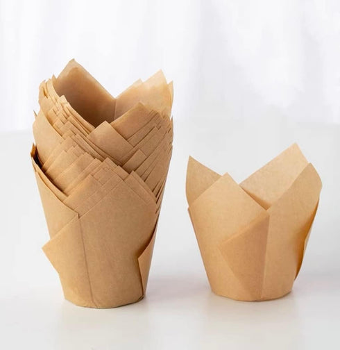 300PCS Tulip Parchment Cupcake Liners Standard Baking Cups Muffin Wrappers Perfect for Baking, Birthday Parties, Weddings, Baby Showers, Bakeries,...