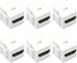 VCE 4K HDMI Keystone Jack 6-Pack, HDMI Female to Female Adapter HDMI Coupler Snap-in for Keystone Wall Plate, White...