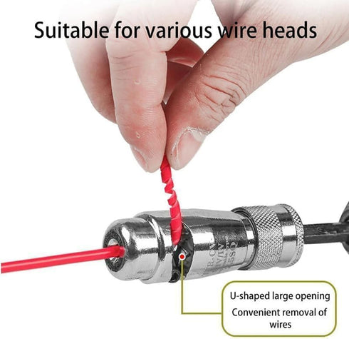 Wire Stripping and Twisting Tool, Electric Wire Stripper for Drill Professional Electrician Tool Set, Portable Wire Nut Twister for Power Drill, C...