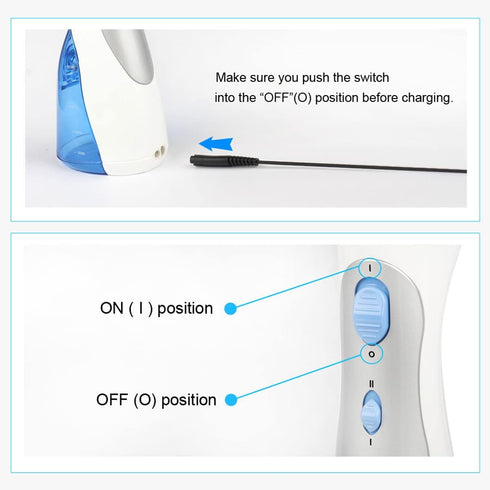 Cordless Water Flosser Charger Cord for Waterpik WP360 WP462 WP450 WP360W WP462W WP450W Replapcement Water Flosser Power Cord 3V DC 2-Prong Adapte...