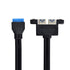 chenyang USB 3.0 Front Panel Header 19/20Pin 1 Male to 2 USB 3.0 Female Panel Port Extension Cable 1.64ft with Panel Mount Screw...
