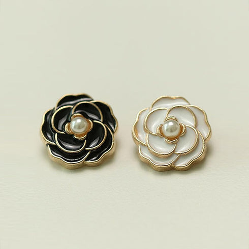 20 Pcs Rose Metal Buttons Flower Sweater Coat Suit Socialite Retro Style Buttons 18mm/0.7inch...