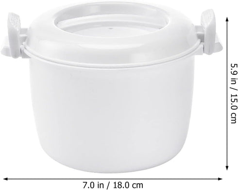 UPKOCH rice cooker plastic microwave cookware small non-stick pot microwave veggie steamer rice maker microwave rice cookware pasta cooker micro v...
