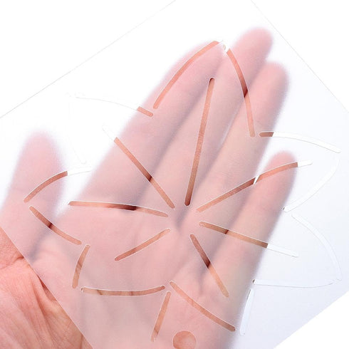9Pcs Semi-Transparent Quilting Rulers and Templates Patchwork Tools,Embroidered Template Handmade Sewing Tool Pattern...