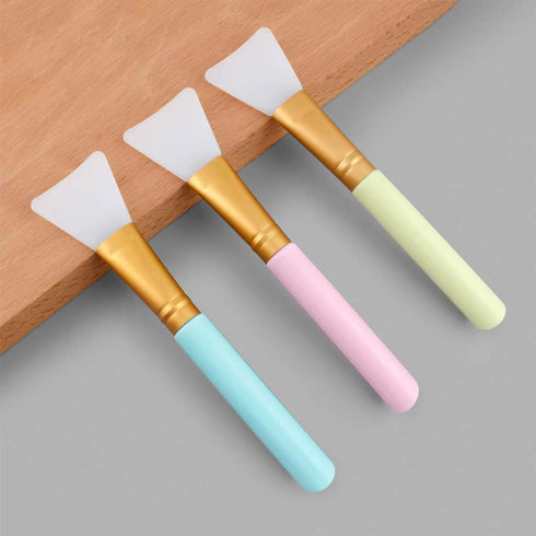 Akstore 3PCS Silicone Face Mask Brush,Mask Beauty Tool Soft Silicone Facial Mud Mask Applicator Brush Hairless Body Lotion And Body Butter Applica...