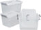 4-Pack Clear Plastic Storage Latch Box with Lids, 10 L...