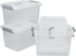4-Pack Clear Plastic Storage Latch Box with Lids, 10 L...