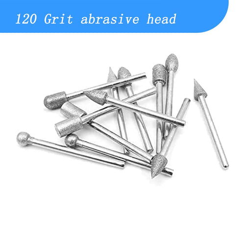 ?????? ???? 20 Pcs Diamond Burr Sets, 1/8 Inch Shank Stone Carving Sets Diamond Grinding Bits for Dremel Rotary Tools (120#)...